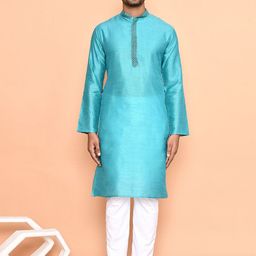 Arihant Rai Sinha Men Regular Thread Work Kurta with Trousers-picture-16