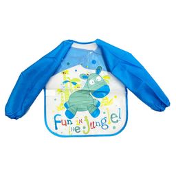 POLKA TOTS Waterproof Full Sleeves Apron Feeding Bibs with Super Absorbent Soft Comfortable & Lightweight - Fun Jungle-picture-12