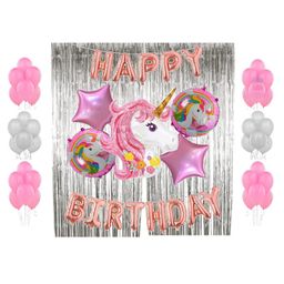 Bubble Trouble Metallic Foil Banner Curtains Birthday Decoration Combo - Pack of 50 Set-26