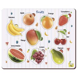 YaY Play Wooden Educational Fruits Puzzles, Picture Matching Puzzles, Puzzles For Preschool Toddler Kids 3+ Years-88