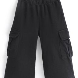 Honeyhap Premium Terry 100% Cotton with Bio Finish Full Length Track Pants Solid Colour - Black-image-38
