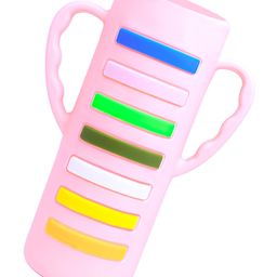 THE LITTLE LOOKERS Baby Bottle Cover with Handle/ Silicone Warmer Cover for Baby/Newborn/Infants/Toddlers - 240ml (Pink)-14