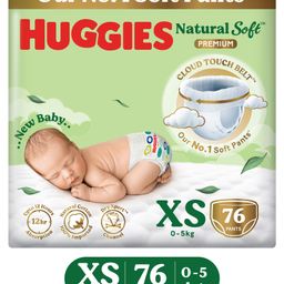 Huggies Natural Soft Premium Baby Diaper Pants Extra Small - 76 Pieces-image-26