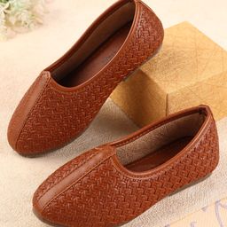 Cute Walk by Babyhug Slip on Mojaris - Brown-image-38