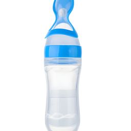 COZY VIBES BPA-Free Silicone Infant Feeding Bottle with Eco-Friendly Spoon Toddler Baby Bottles-PACK OF 1-COLOR MAY VARY-25