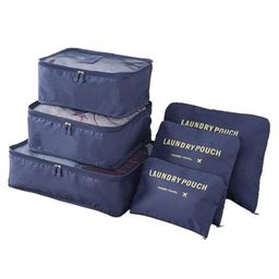 Uninest 6 Pcs Set Packing Cubes for Travel, Lightweight Luggage Organizers Bags for Clothes, Cosmetics, Underwear, Socks, Shoes, Toiletry for Men & Women (Dark Blue)-image-106
