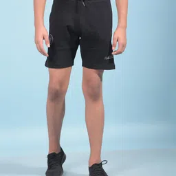 CRIMSOUNE CLUB Cotton Solid Shorts - Black-picture-14