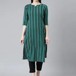 Fourleaf Women Striped Daily Straight Kurta-picture-22