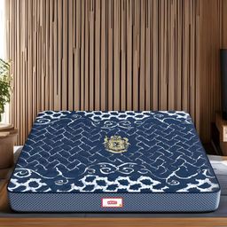 COIRFIT Blue & White Printed Quilted Cotton Orthopedic King Size Mattress-image-44