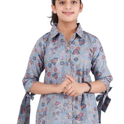 DMP FASHION Girls Floral Print Shirt Style Top-picture-15