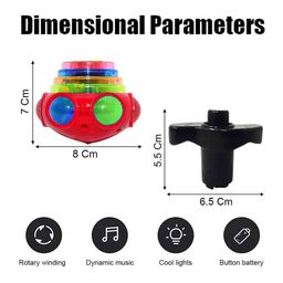 VGRASSP UFO Shaped Spinning Top - Launcher Lattoo Toy For Kids And Adults With Beautiful LED Flash Lights And Dynamic Music - Feel Your Childhood Again - Color And Design As Per Stock image 3