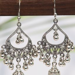 Creative Frogs Silver-Plated Alloy Drop Earrings-image-10