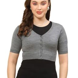 Monte Carlo Grey Crop Cardigan-36