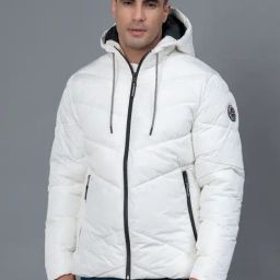 Red Tape White Regular Fit Hooded Padded Jacket-24