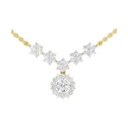 Sparkles Lab Grown Diamond 14k (585) Yellow Gold Necklace for Women-image-100