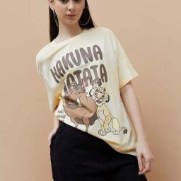 Ginger by Lifestyle Beige Printed T-Shirt-picture-41