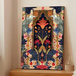 Art Street Blue & Red Single Piece Canvas Floral and Botanical Wall Paintings-image-82