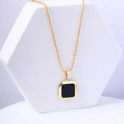 Bold By Priyaasi Men's Gilded Chain with Black Pendant-24