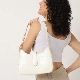 Fastrack CL7 White Animal Effect Medium Shoulder Handbag-picture-36