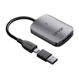 Lexar Professional Card Reader CFexpress Type B USB 3.2 Gen 2 with USB-C to USB-A Adapter, RW515-2