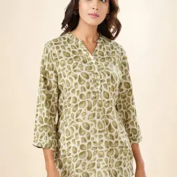Akkriti by Pantaloons Green Printed Tunic-image-13