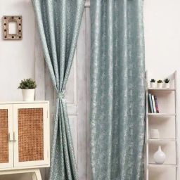 Ariana Powder Blue Polyester Window Curtains - Set of 2-27