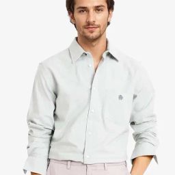 Rare Rabbit Green Regular Fit Solid Shirt-image-78