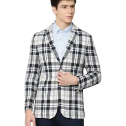 GANT Beige Check Notched Lapel Blazer-41