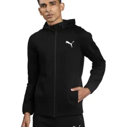Puma Evostripe Black Cotton Regular Fit Hooded Sweatshirt-48