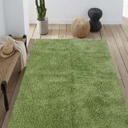 Saral Home Green Cotton Soft Shaggy Carpet - Set of 1-29