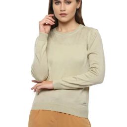 Van Heusen Beige Regular Fit Sweater-image-56