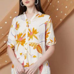 Melange By Lifestyle Off White Regular Fit Printed Shirt-picture-16