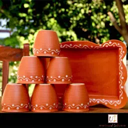 Unravel India Brown Ceramic Tea Sets-25