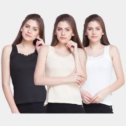 Dollar Missy Assorted Cotton Camisole - Pack of 3-image-53