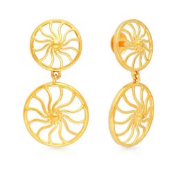 Malabar Gold and Diamonds 22k Yellow Gold Earrings for Women-picture-6