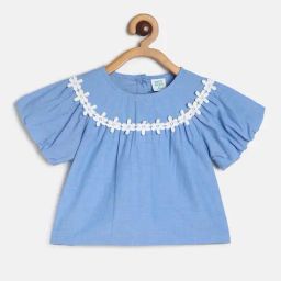 MINIKLUB Kids Blue Self Design Top-picture-20