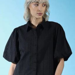 Only Black Self Design Shirt-picture-43
