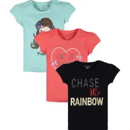 Plum Tree Kids Multicolour Cotton Printed T-Shirts-image-21