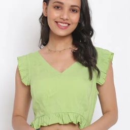 Fabindia Green Regular Fit Top-image-76