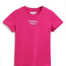 Tommy Hilfiger Kids Eccentric Magenta Logo Regular Fit T-Shirt-image-56