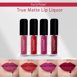 CurlyTales Set of 4 True Matte Lip Color 4 ml - Shade 02, 11, 12, 14-11
