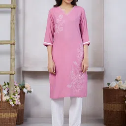 CANIZZARO Women Embellished Floral Kurta-image-12
