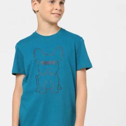 Jack & Jones Junior Boys Teal Printed T-Shirt-image-16