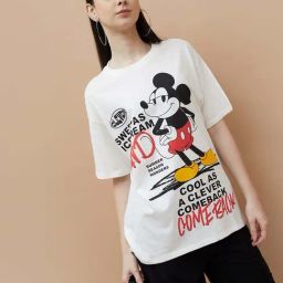 Ginger by Lifestyle White Printed T-Shirt-image-93