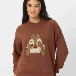 The Souled Store Brown Embroidered Sweatshirts-picture-29
