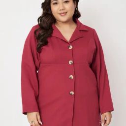BRINNS Maroon Solid Overcoat-picture-45