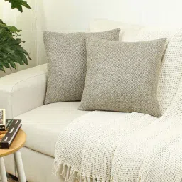 House This Chevron Black Cotton Cushion Covers - Set of 2-image-30