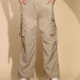 Global Republic Beige Regular Fit Mid Rise Cargo Pants-image-82