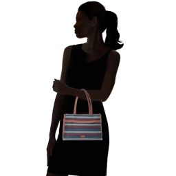 ZOUK Multicolor Striped Large Laptop Tote Handbag image 2