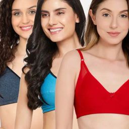 Clovia Multicolor Full Coverage Non-Wired Everyday Bra - Pack of 3-image-64